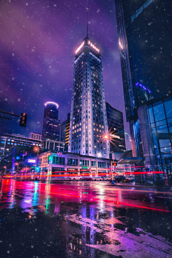 Snow on the Foshay