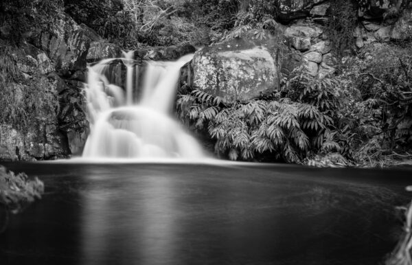 Silky views above Waipo'o Falls